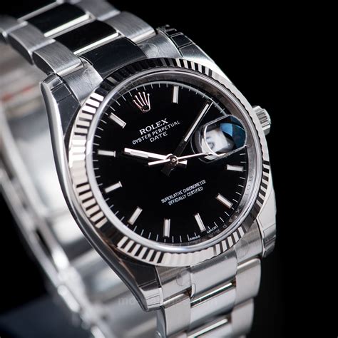 rolex datejust 34mm black dial|Rolex oyster perpetual Datejust 34.